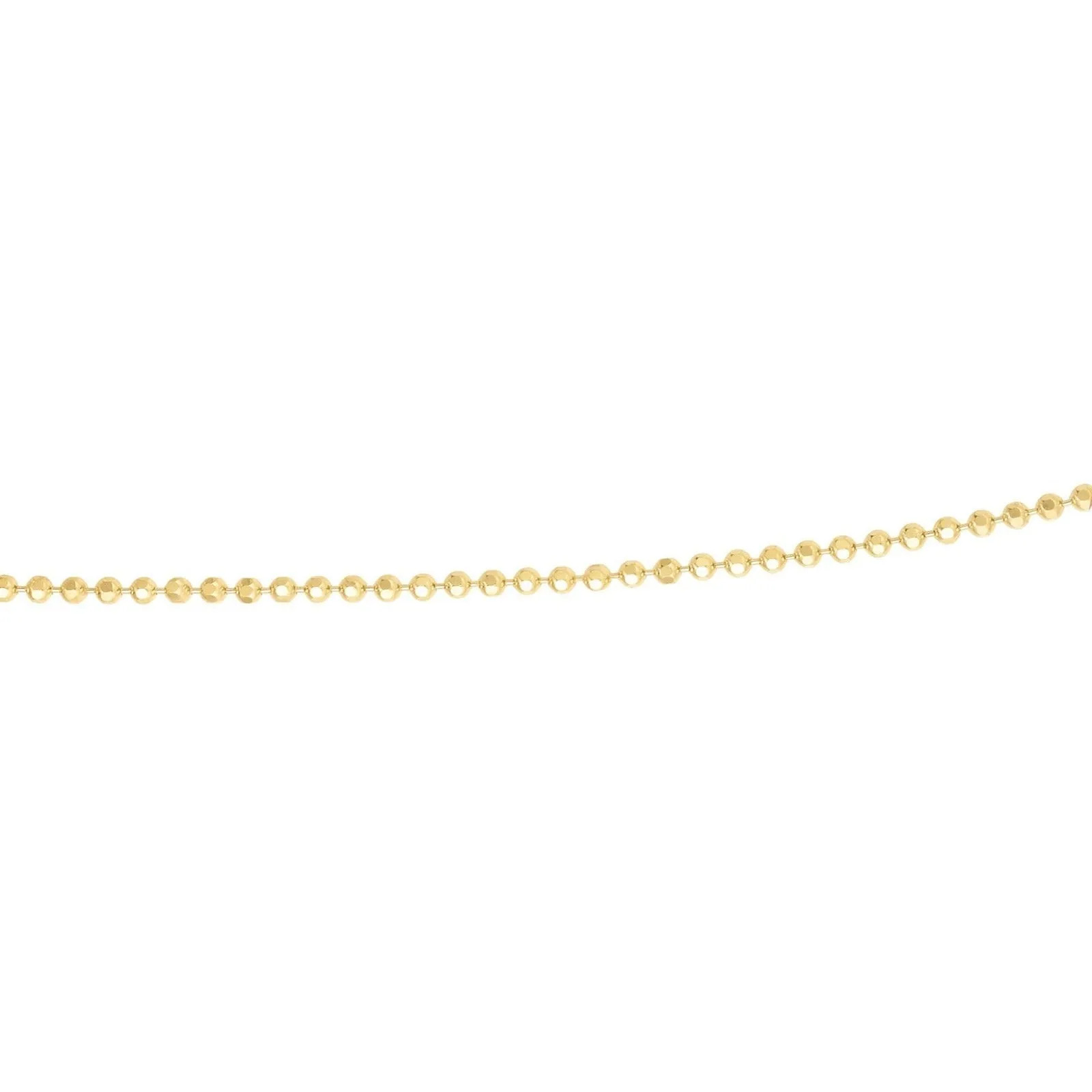 Diamond Cut Bead Chain Necklace