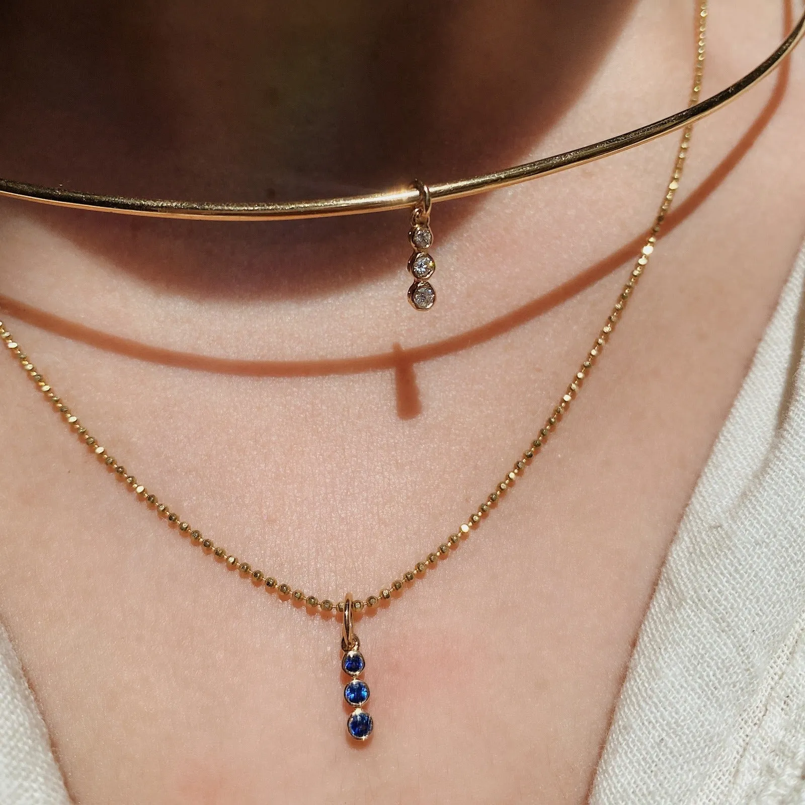 Diamond Cut Bead Chain Necklace