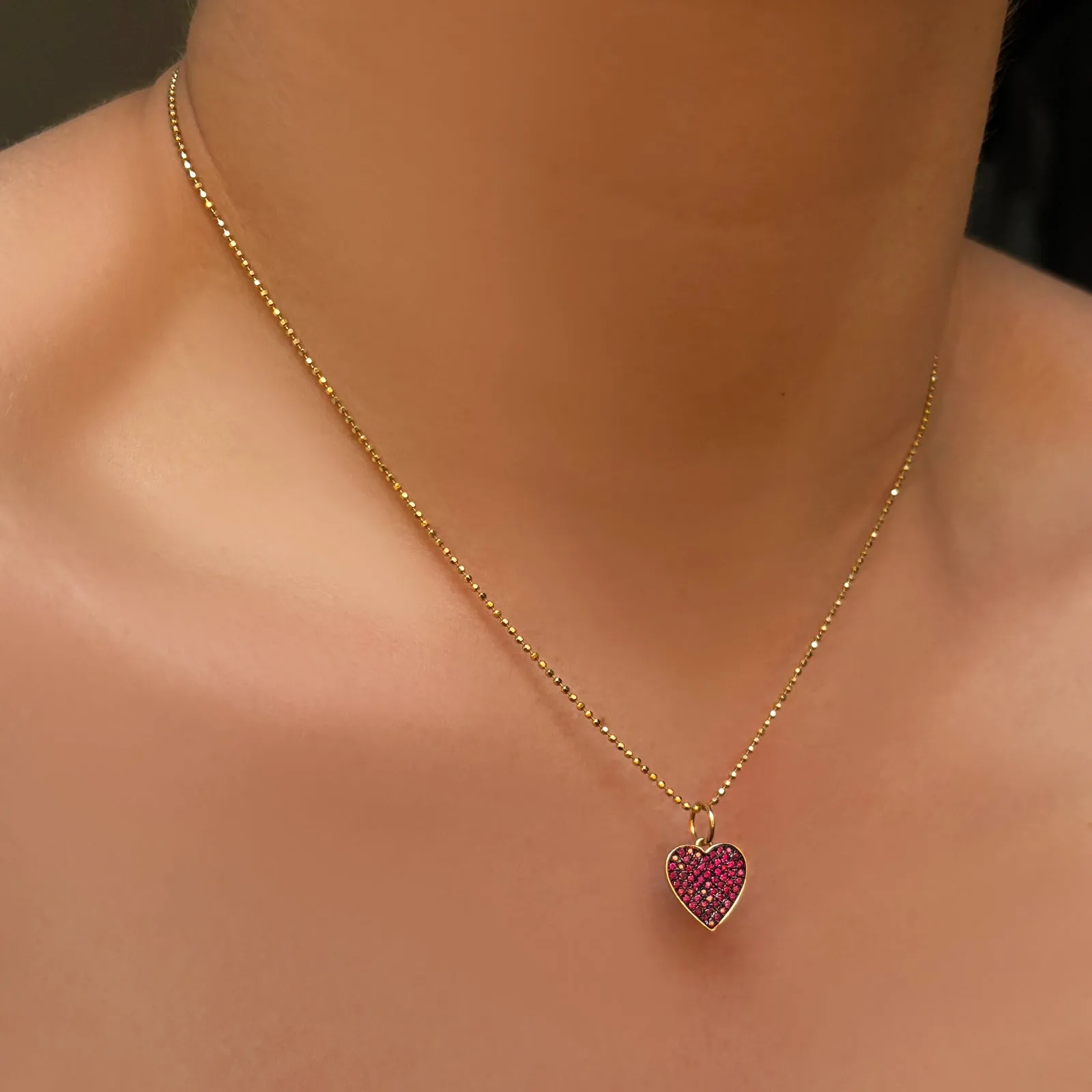 Diamond Cut Bead Chain Necklace