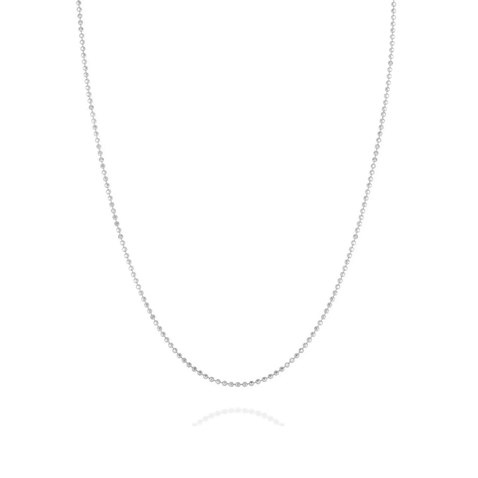 Diamond Cut Bead Chain Necklace