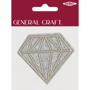 DIAMOND SILVER AND WHITE 75MM 1PC