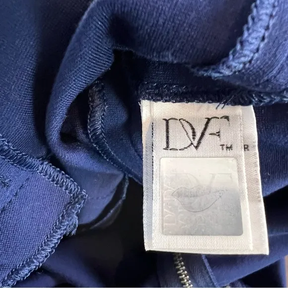 Diane Von Furstenberg Navy Blue A-line Dress