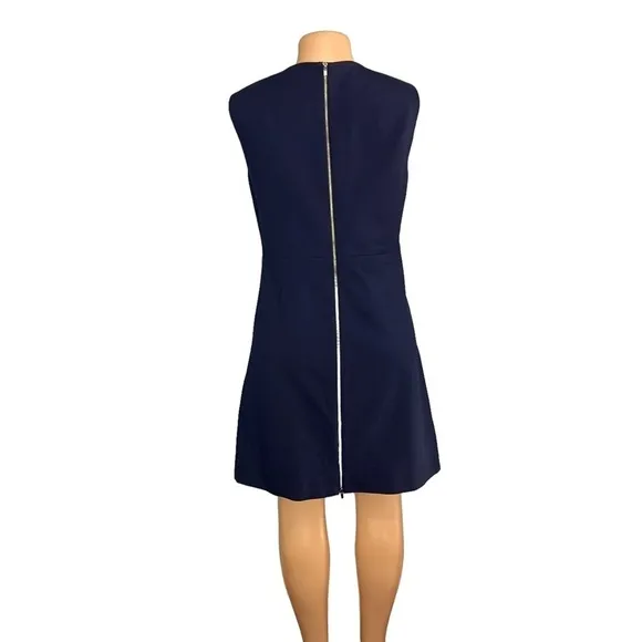 Diane Von Furstenberg Navy Blue A-line Dress