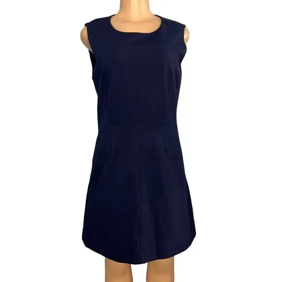 Diane Von Furstenberg Navy Blue A-line Dress
