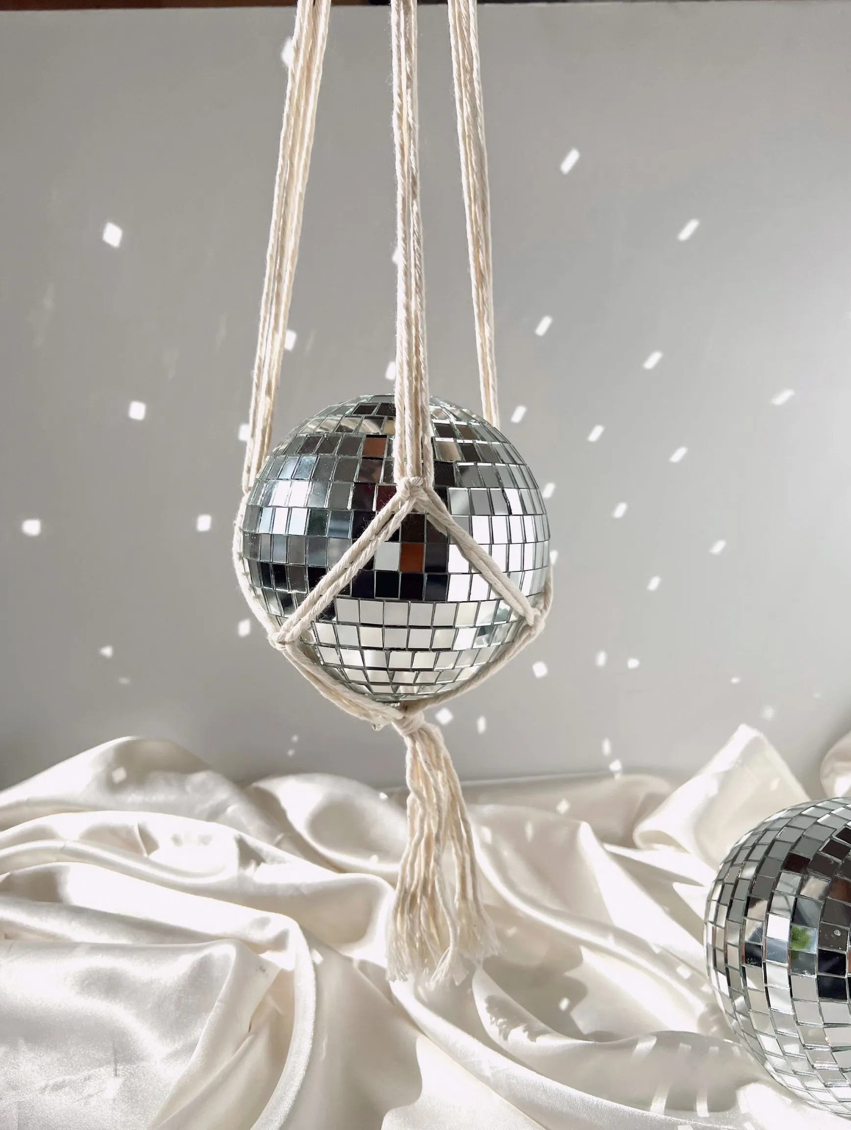 Disco Ball in Macrame