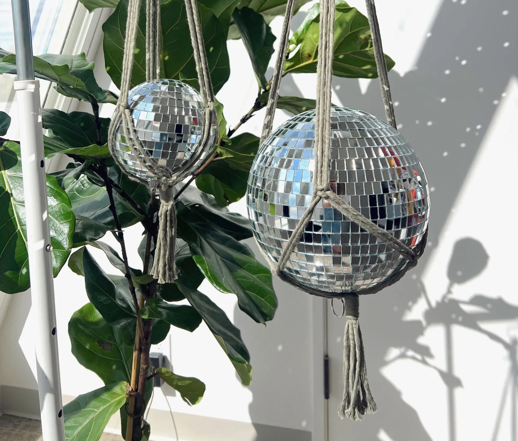 Disco Ball in Macrame