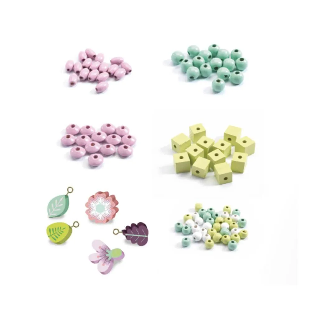 Djeco Leaves & Flowers Wooden Beads