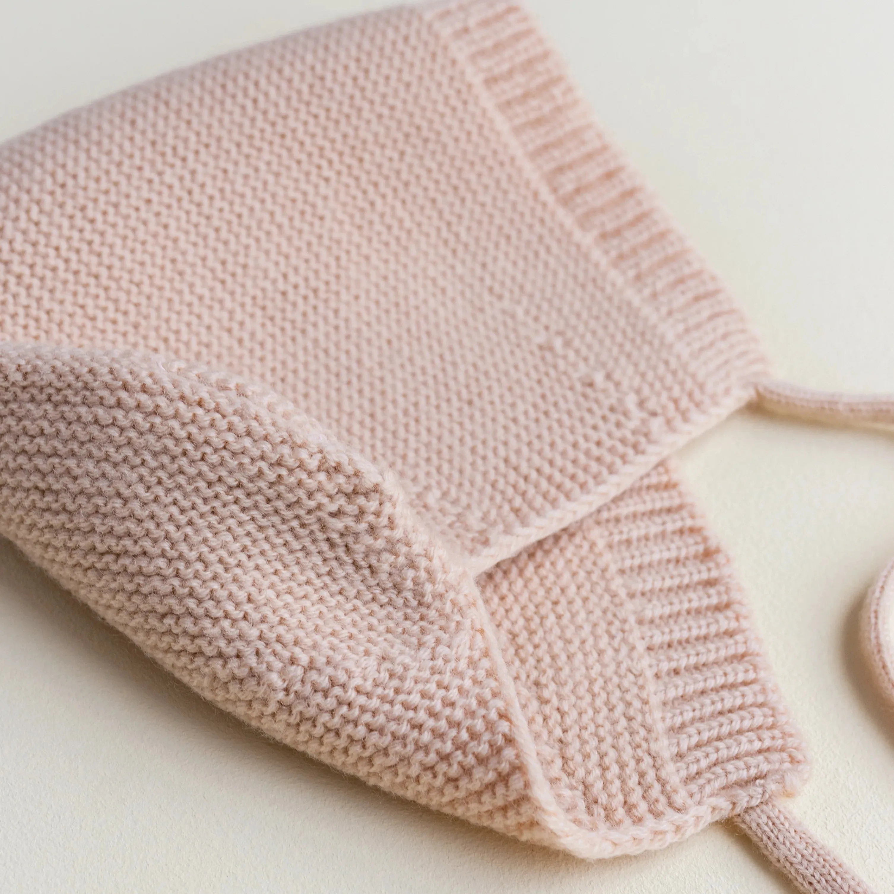 Dolly Merino Wool Baby Bonnet (Apricot)