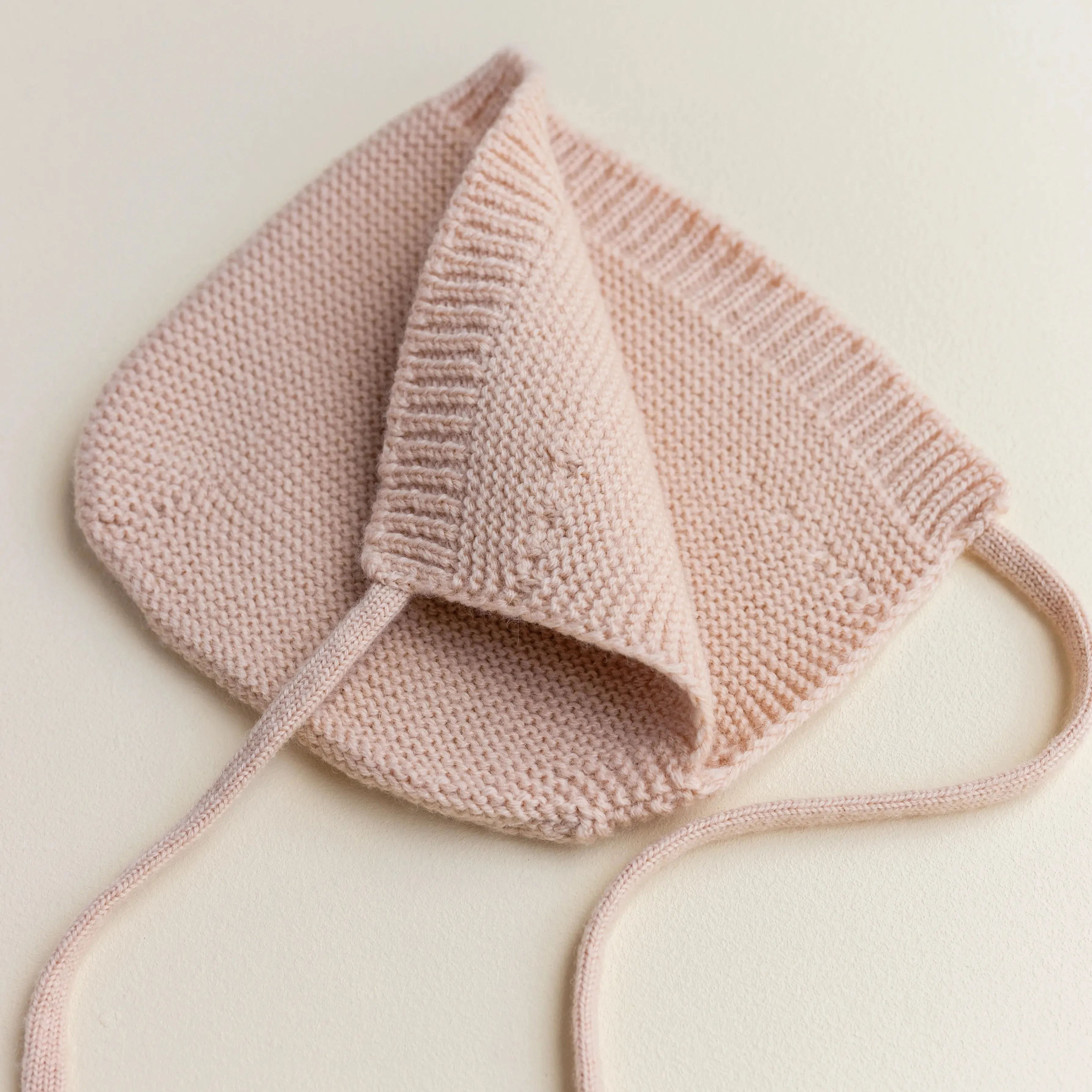 Dolly Merino Wool Baby Bonnet (Apricot)
