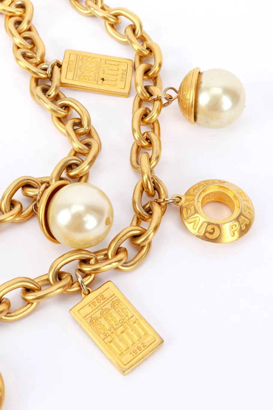 Double Chain Souvenir Charm Necklace