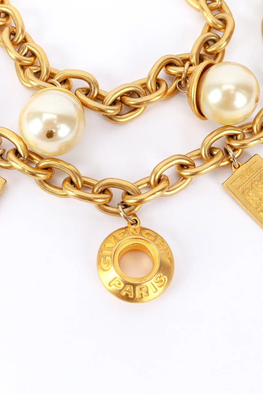 Double Chain Souvenir Charm Necklace