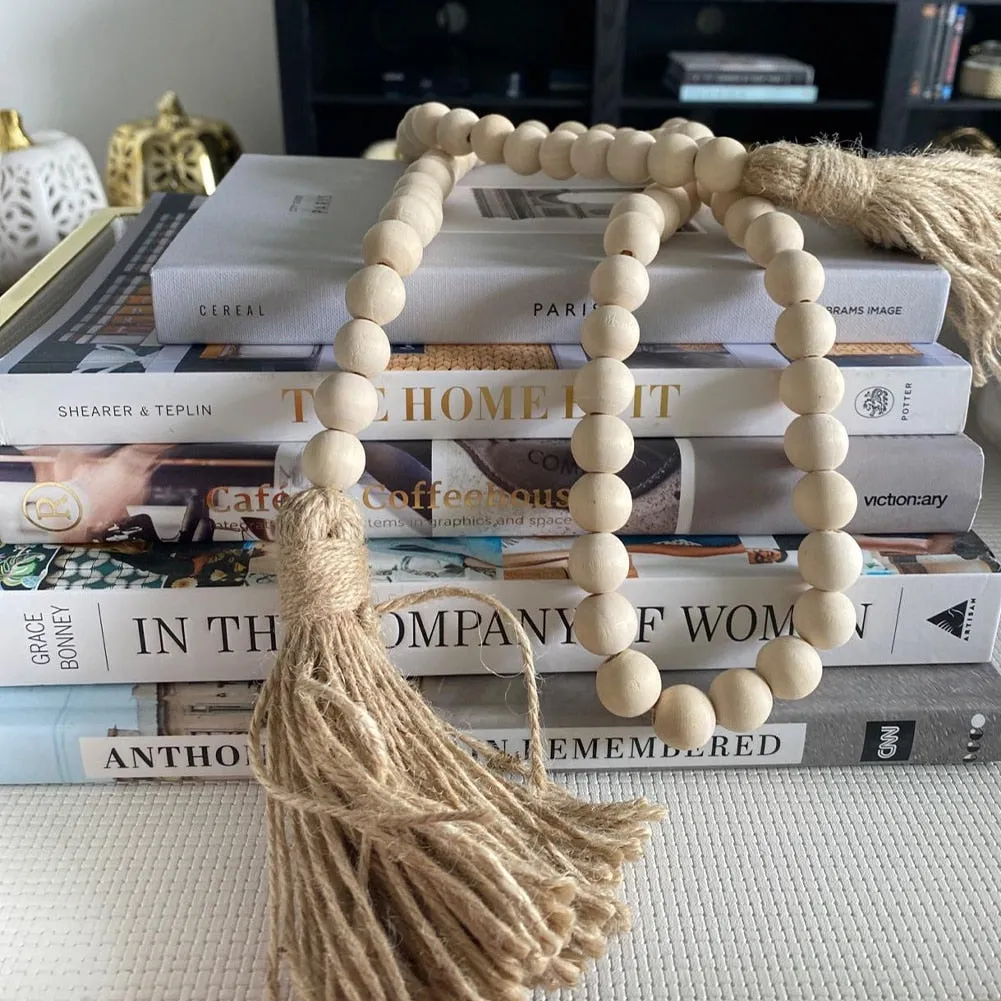 Earth Decor Wooden Bead Garland