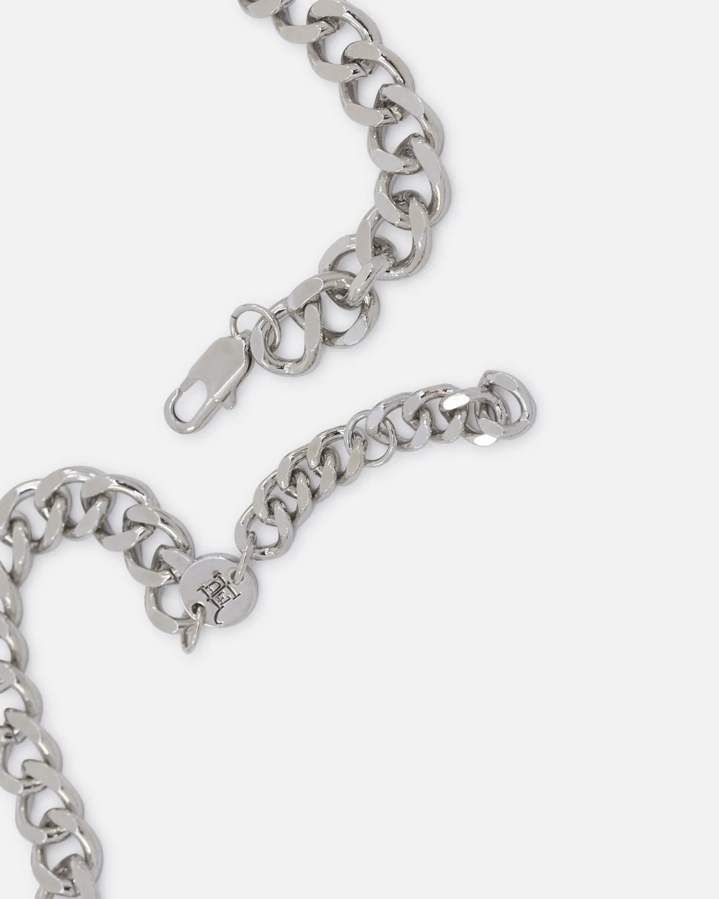 Ed Hardy Multi Charm Cuban Chain Necklace Silver