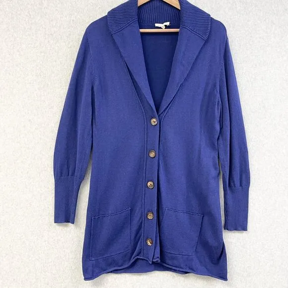 Eileen Fisher Cardigan Sweater Womens Large Organic Cotton Cashmere Minimalist