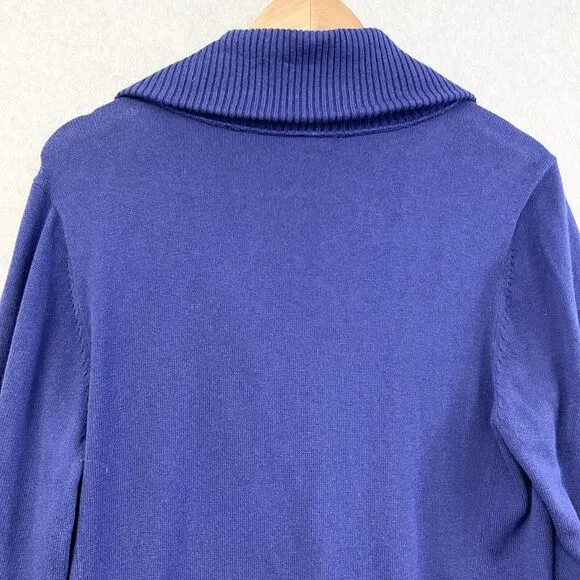 Eileen Fisher Cardigan Sweater Womens Large Organic Cotton Cashmere Minimalist