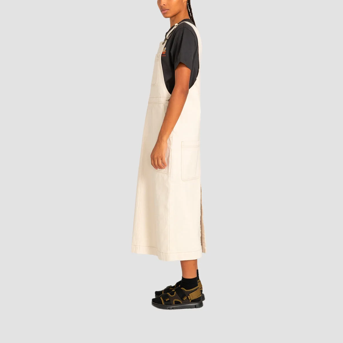 Element Denim Dungaree Dress Natural - Womens