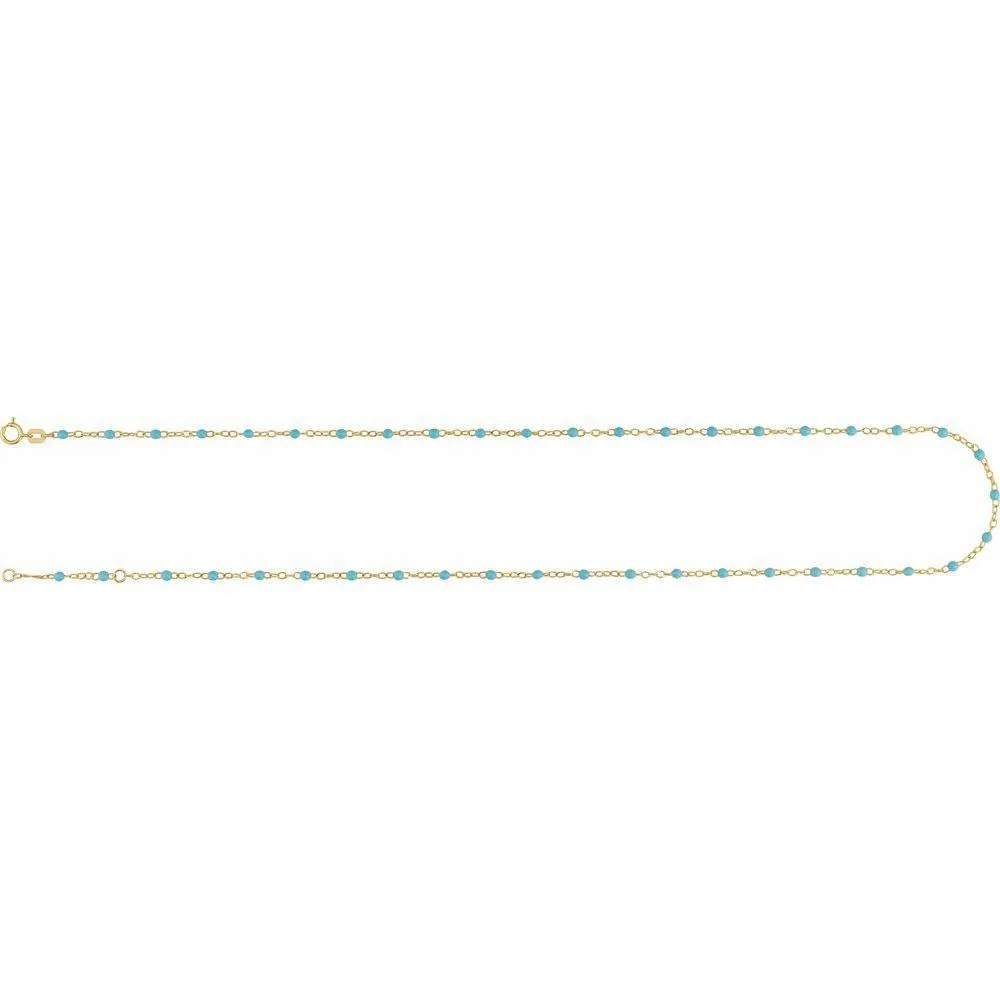 Enamel Bead Necklace