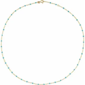 Enamel Bead Necklace
