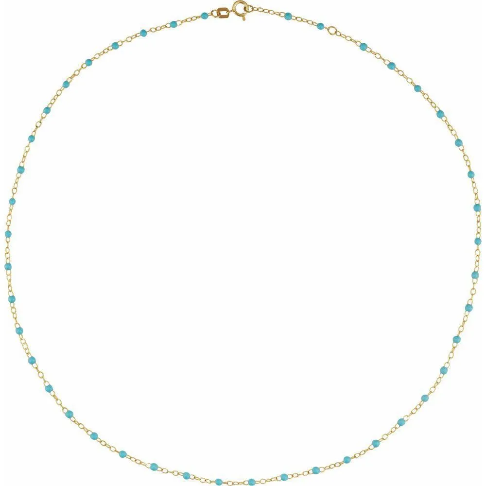 Enamel Bead Necklace