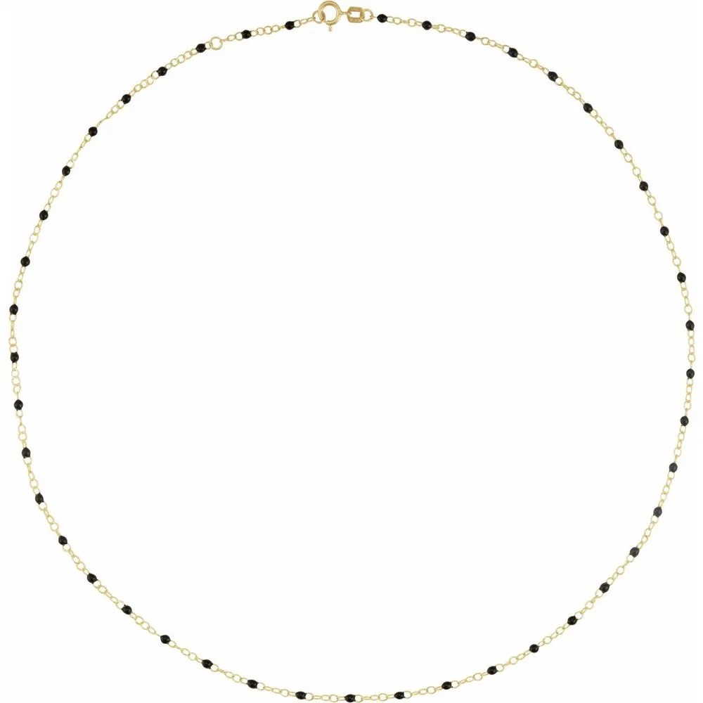 Enamel Bead Necklace
