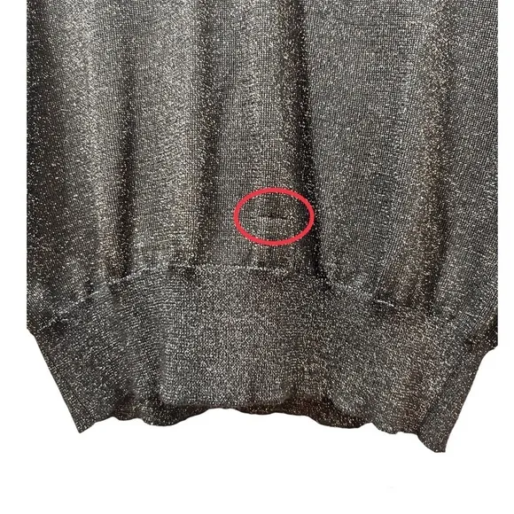 Equipment Lucinda V-Neck Black Metallic Sweater