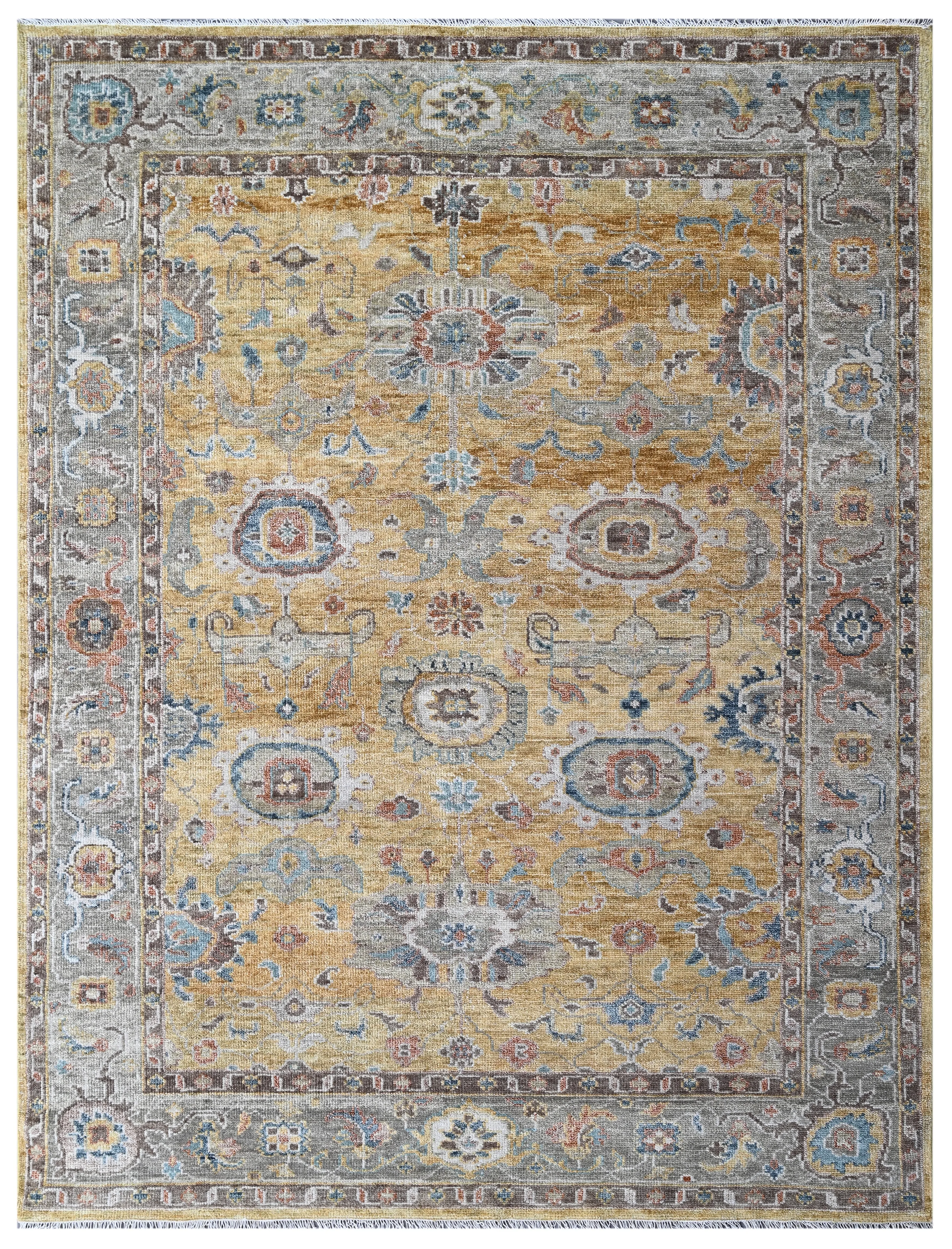 Ethnic Gold Wool Carpet