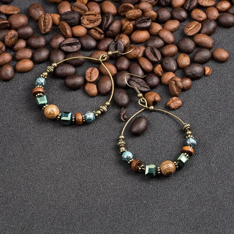 Ethnic Round Tassel Earrings