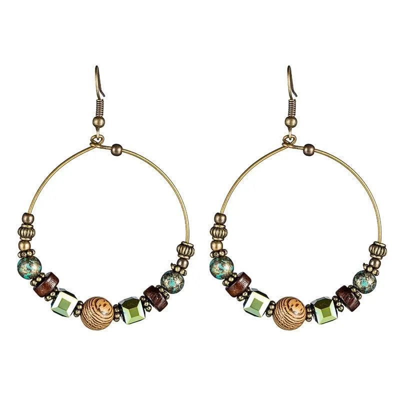 Ethnic Round Tassel Earrings