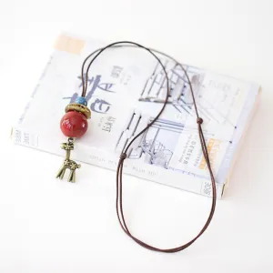 Ethnic Style Handmade Ceramic Necklace