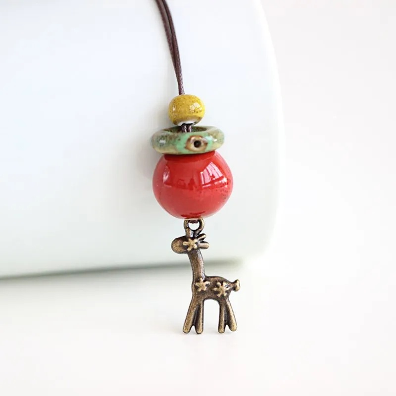 Ethnic Style Handmade Ceramic Necklace