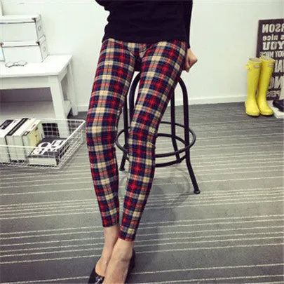 Ethnic style Retro graffiti paintings Printing flowers trousers printed High elasticity leggings