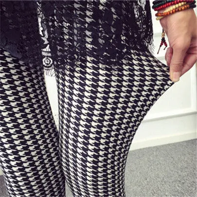Ethnic style Retro graffiti paintings Printing flowers trousers printed High elasticity leggings