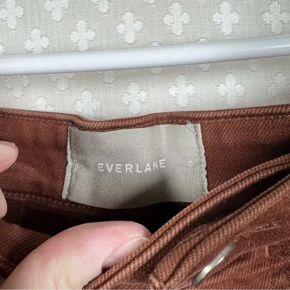 Everlane Brown The Cotton Twill High Rise Shorts