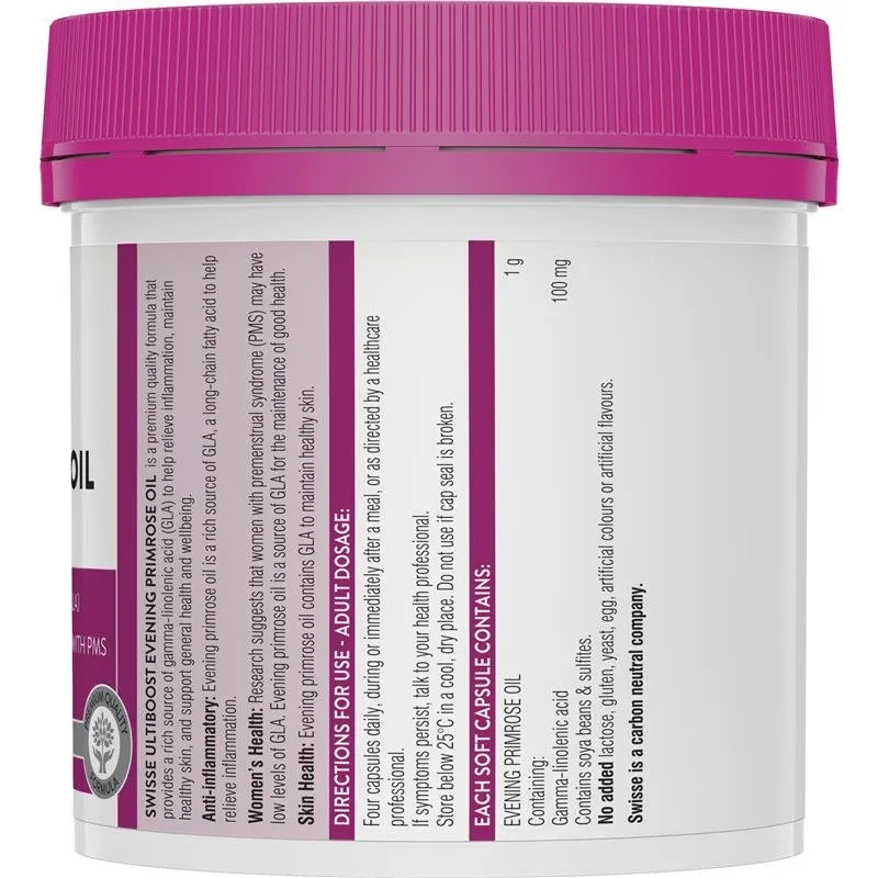 [Expiry: 08/2025] Swisse Ultiboost Evening Primrose Oil 200 Capsules