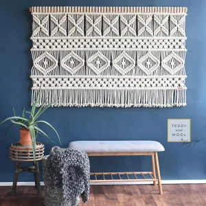 Extra Large Macrame Wall Hanging - Fiber Art - "AVA2"