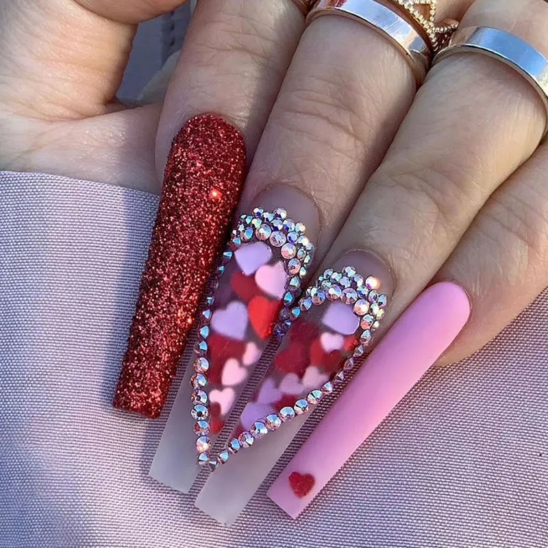 Fashion Patchwork Hot Drill Nail Paste