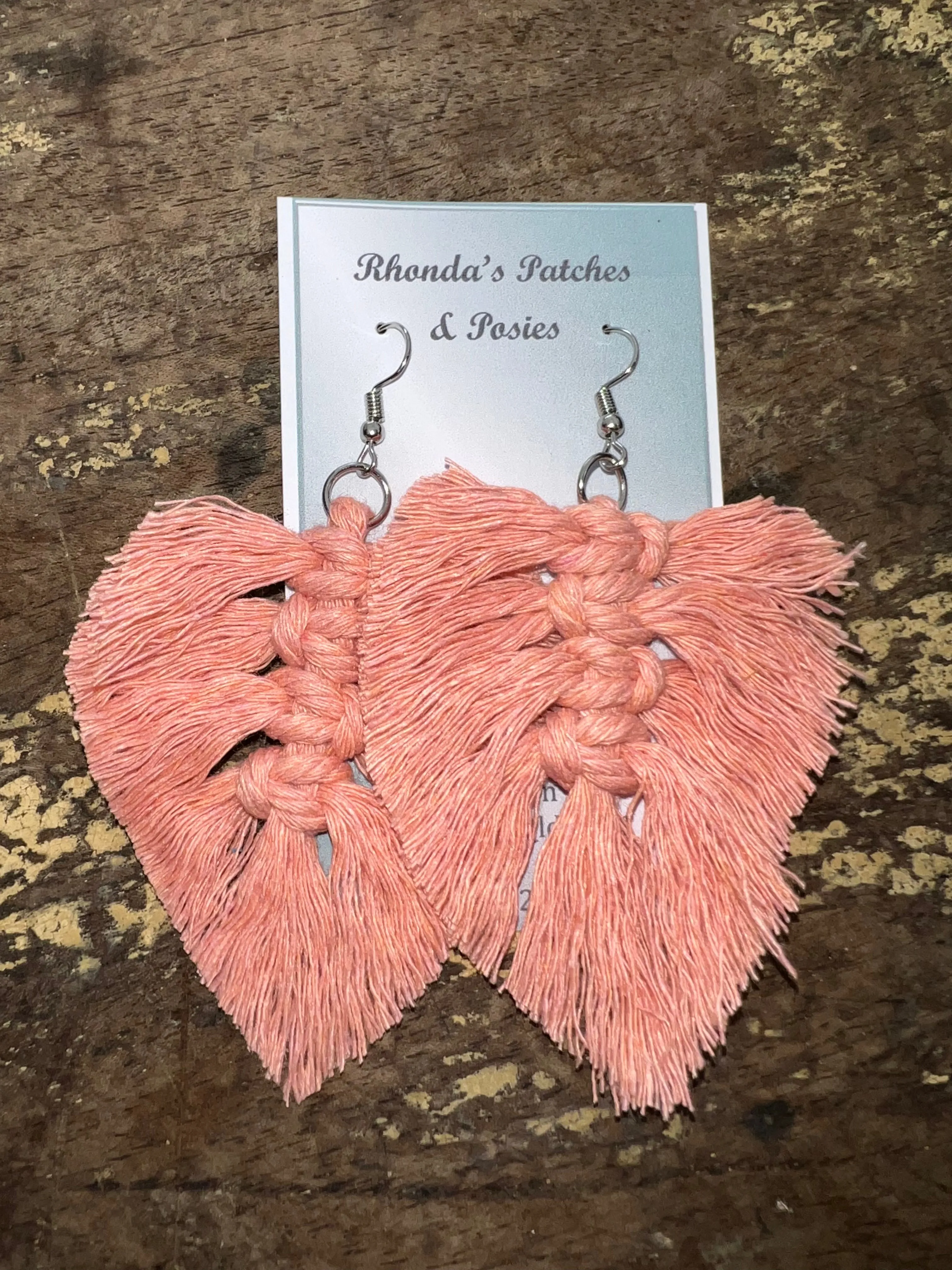 Feather Macrame Earrings