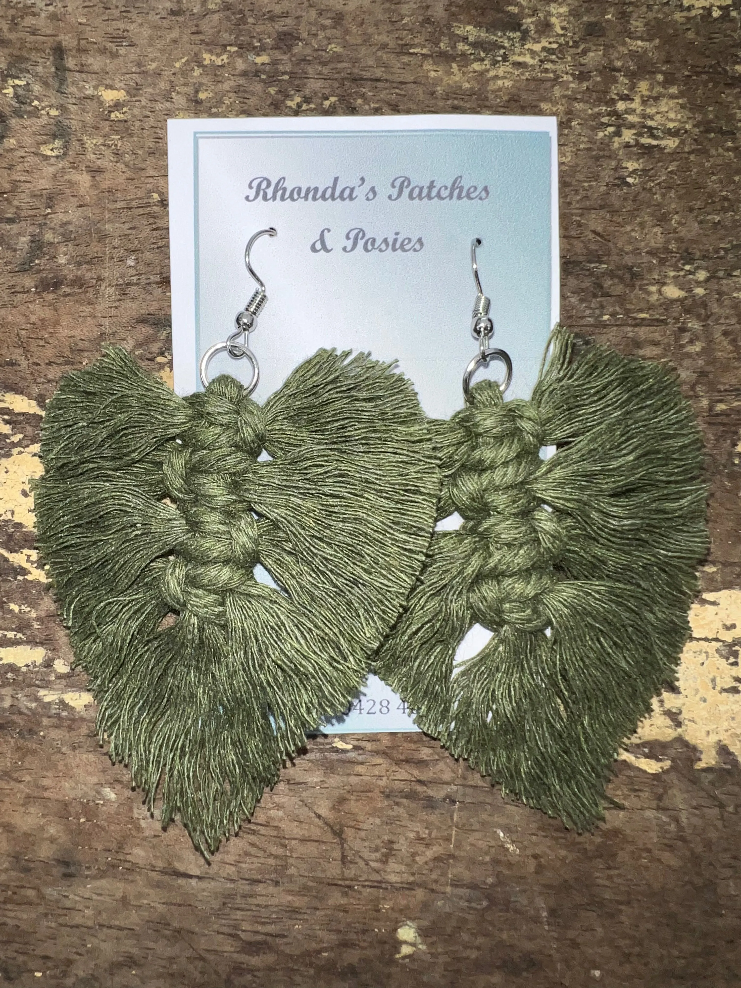 Feather Macrame Earrings