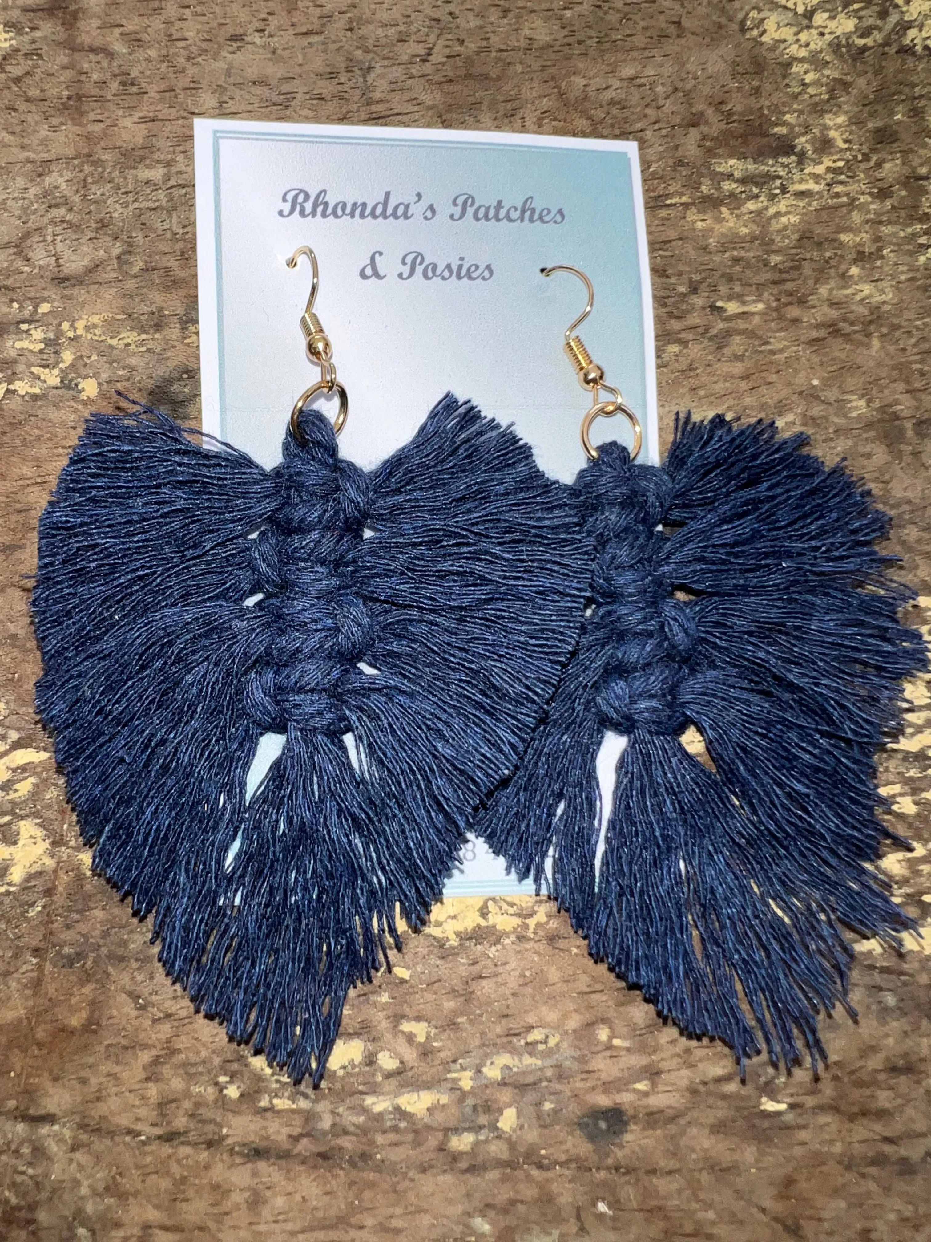 Feather Macrame Earrings