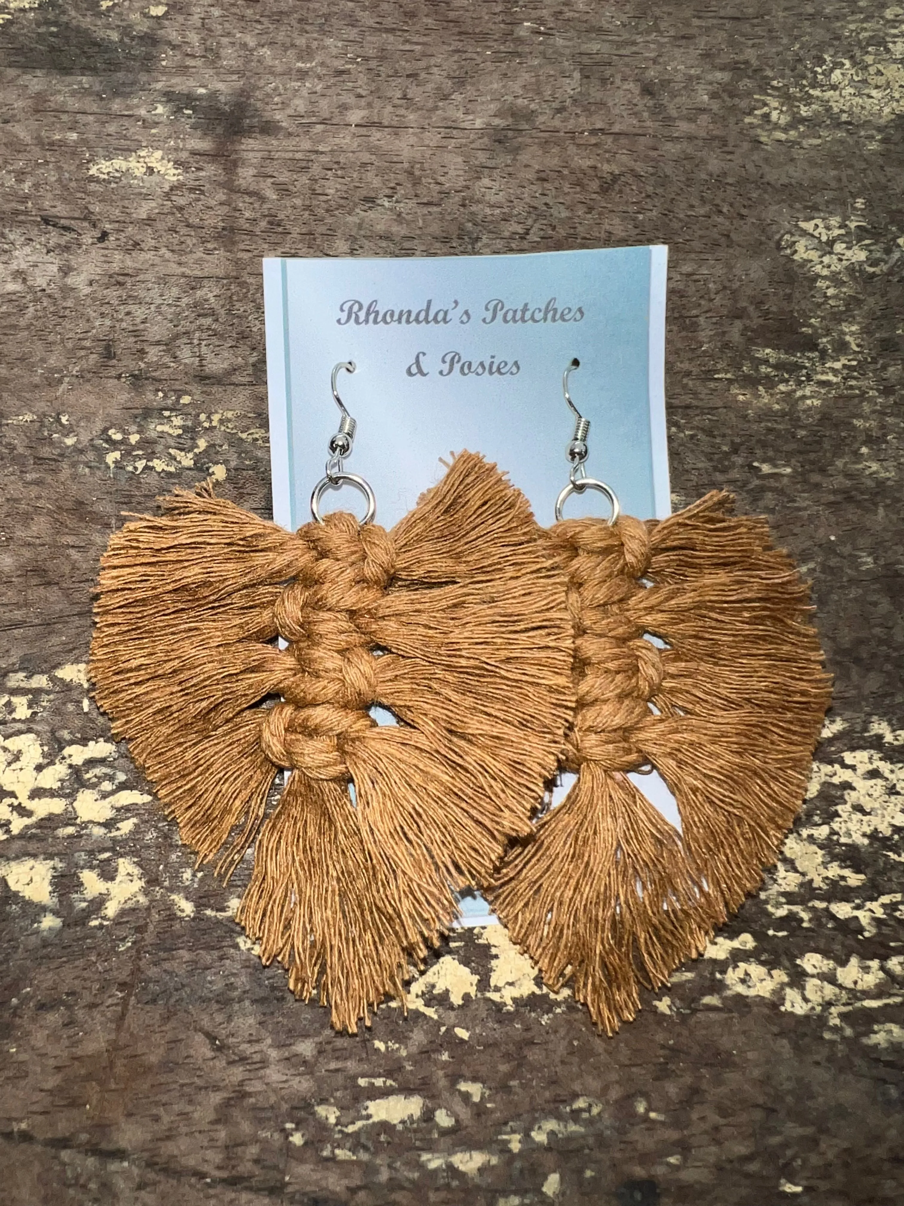 Feather Macrame Earrings