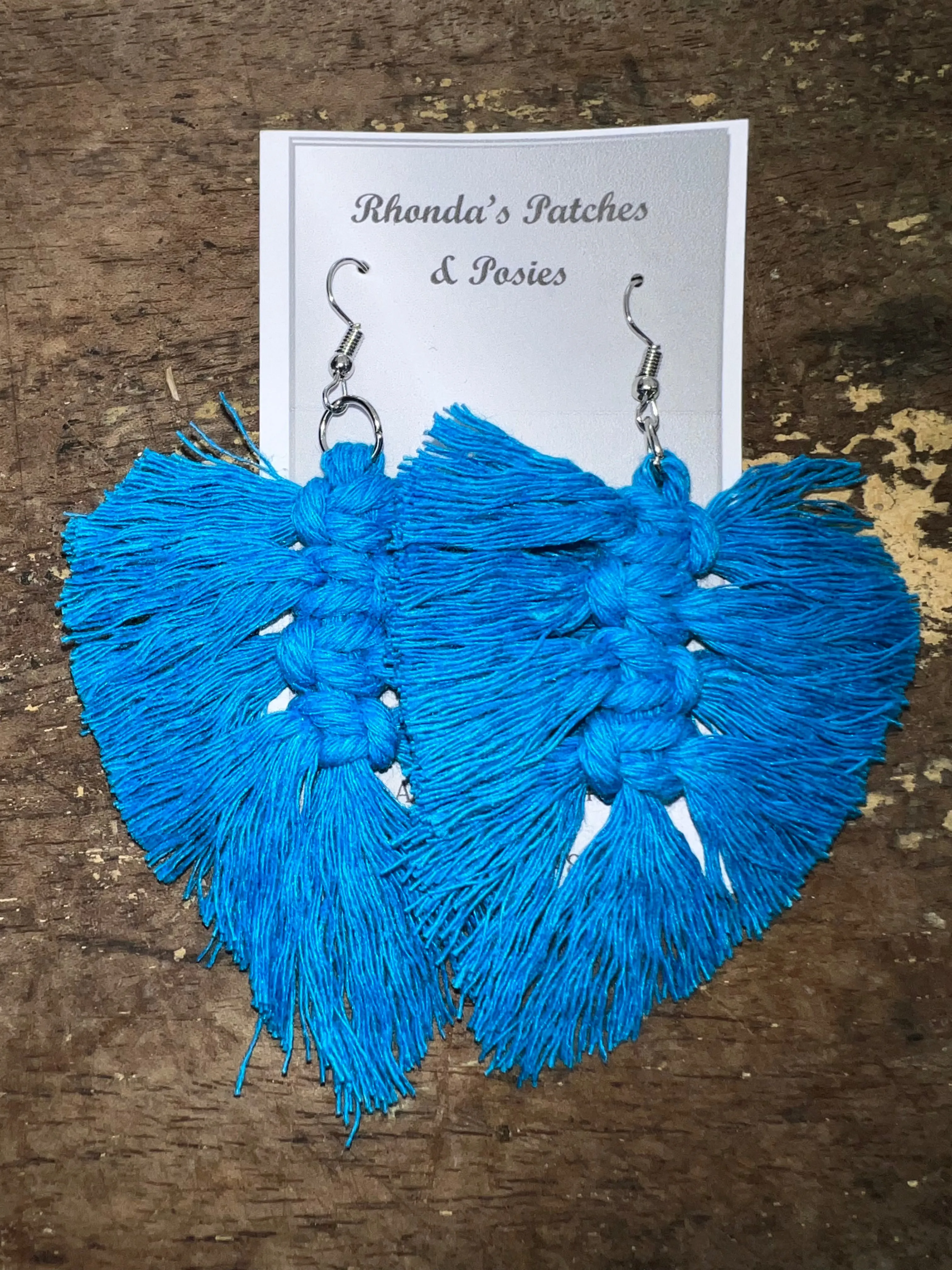 Feather Macrame Earrings