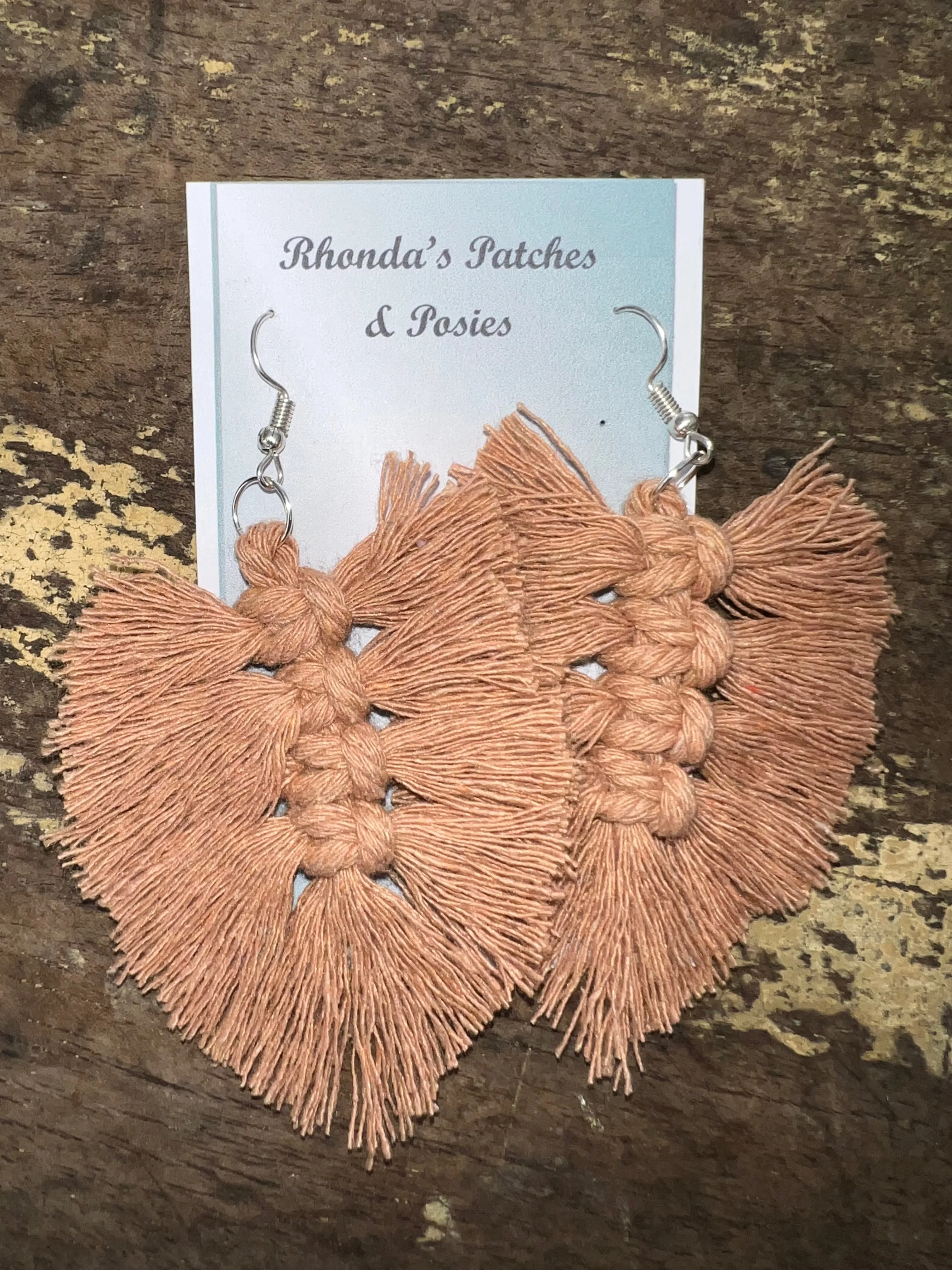 Feather Macrame Earrings