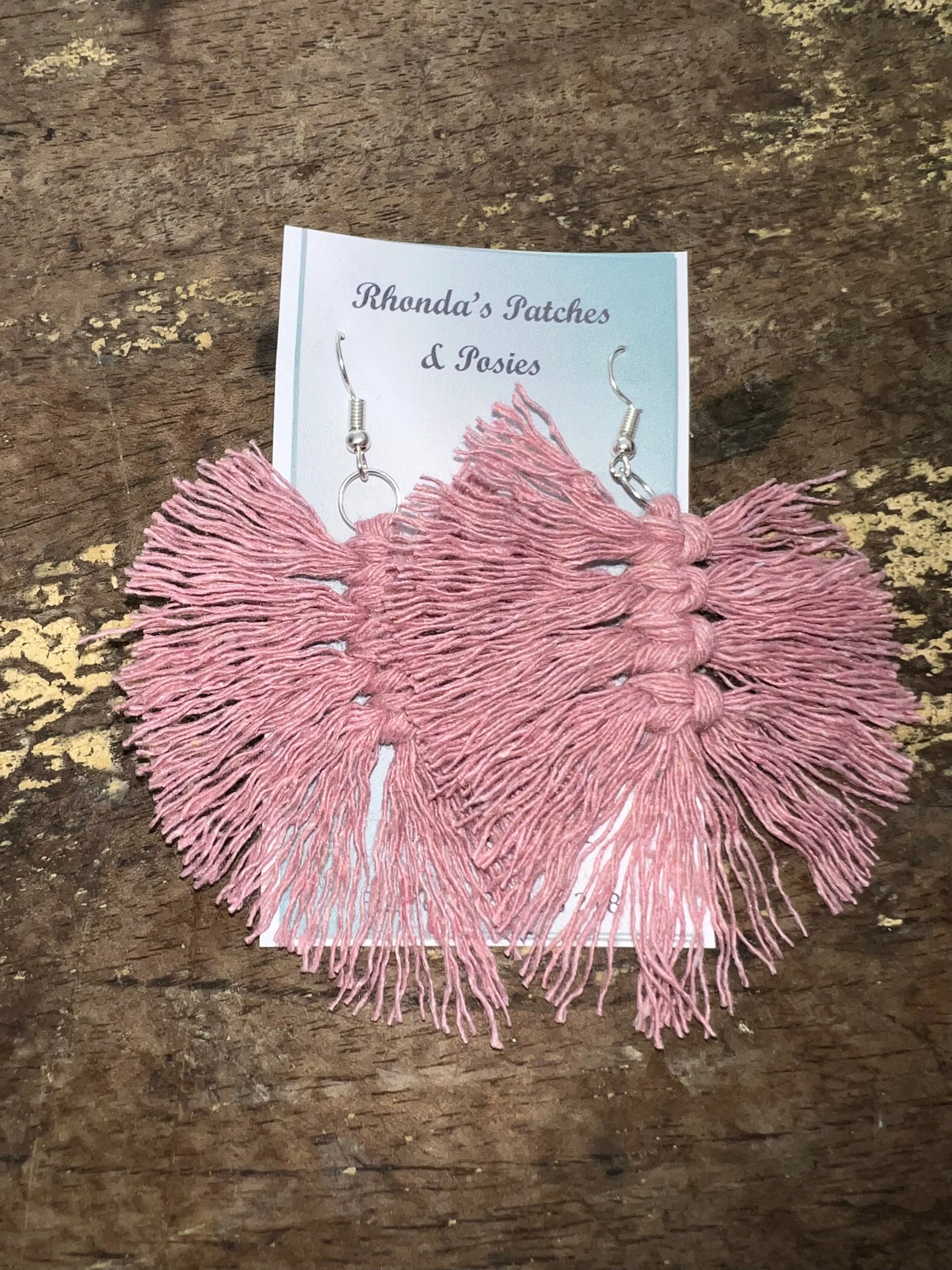Feather Macrame Earrings
