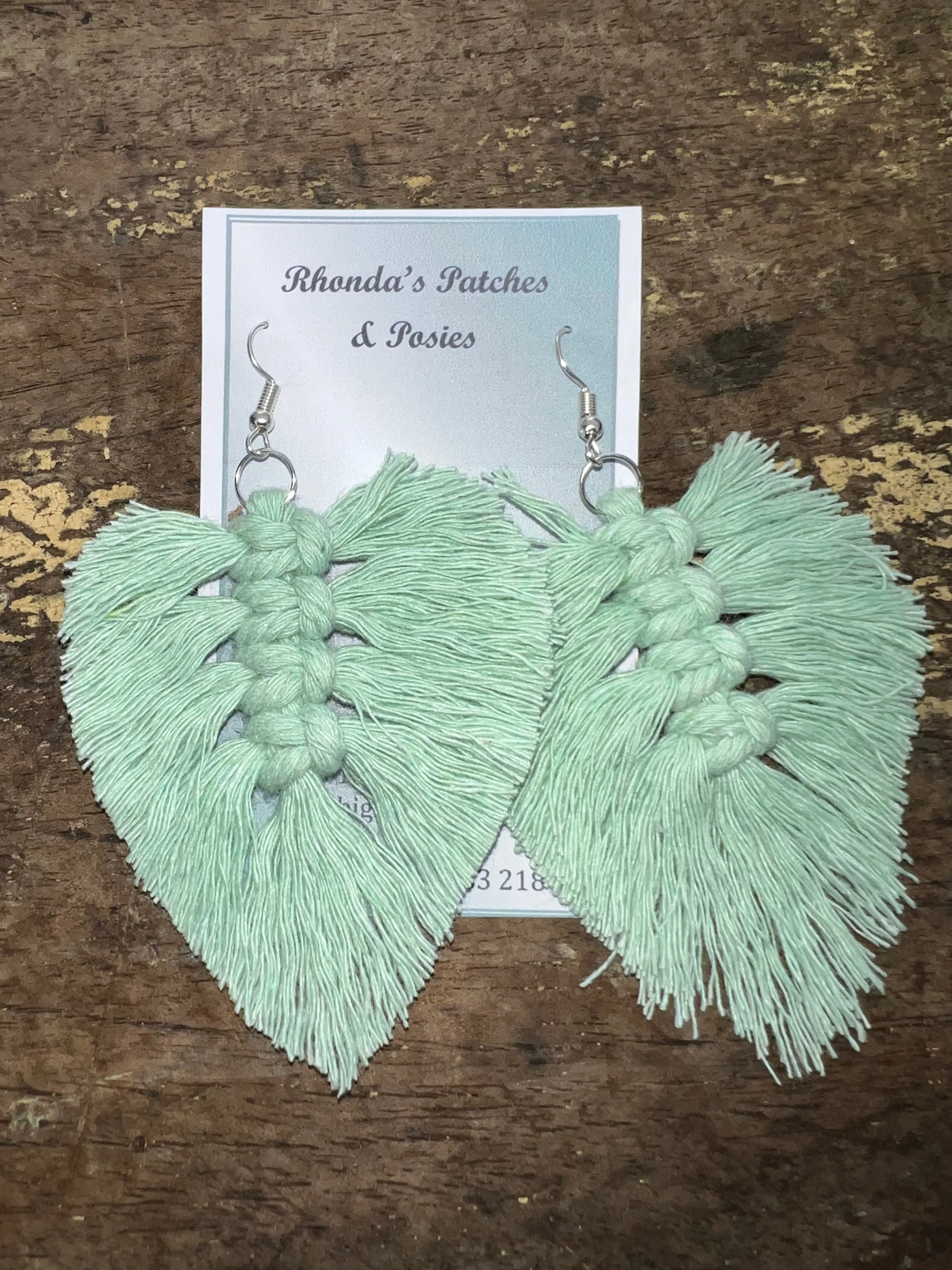 Feather Macrame Earrings