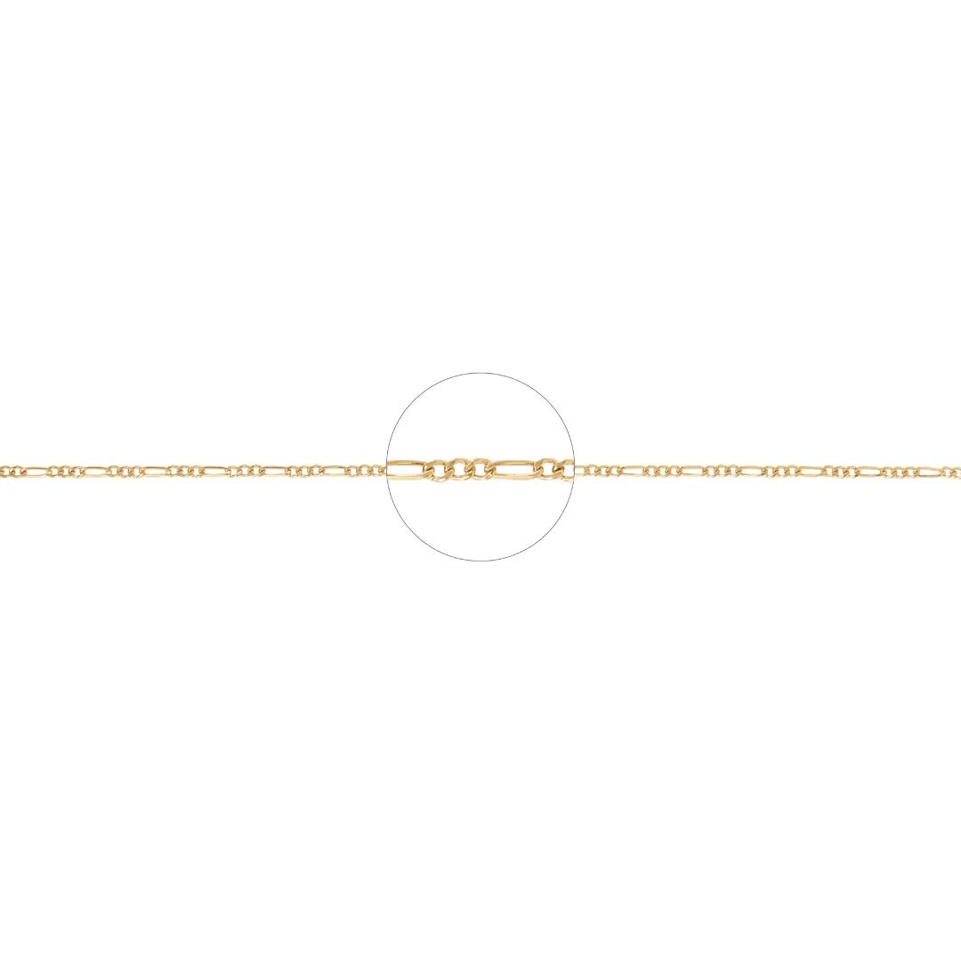 Figaro Chain 2.5mm - Gold