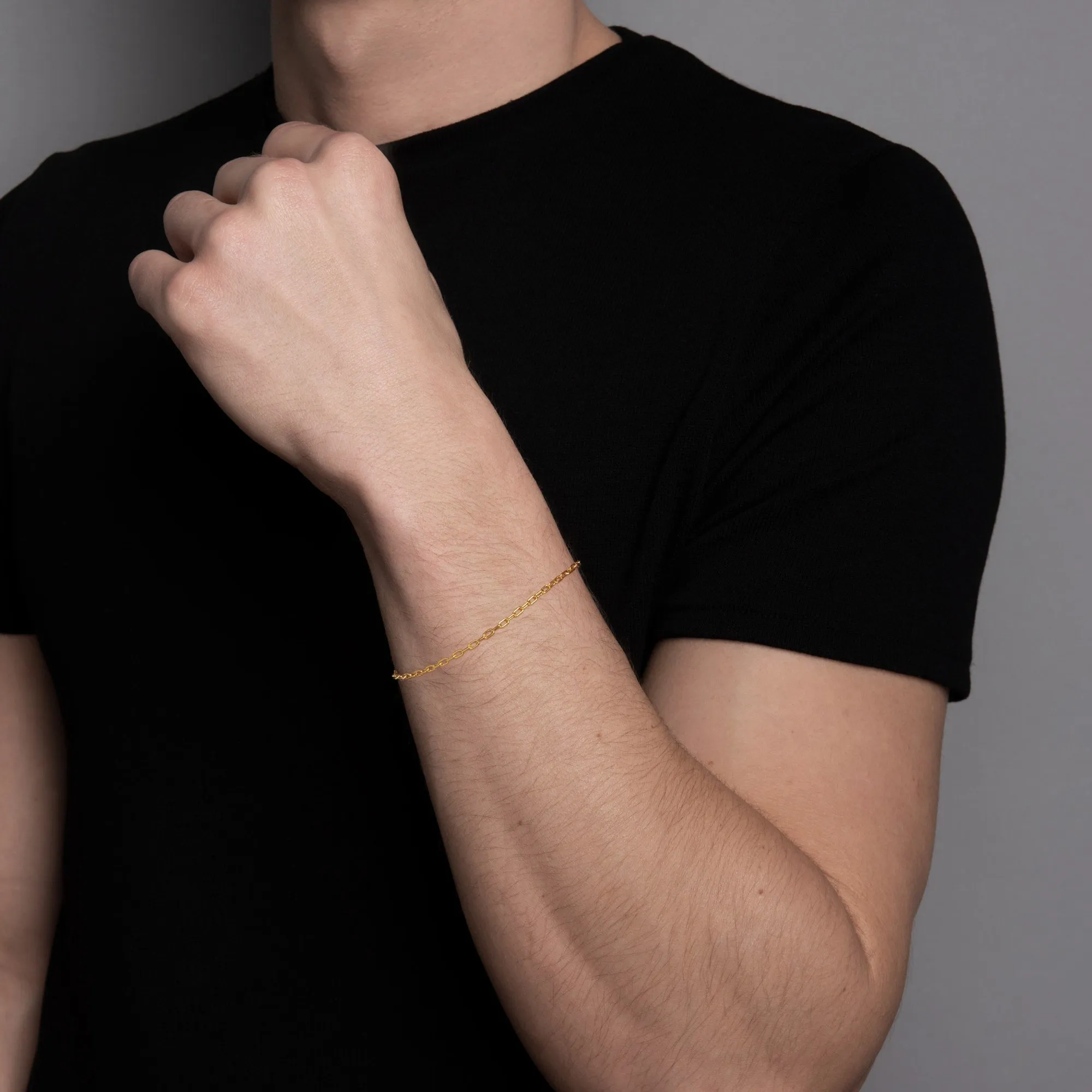 Fine Linear Link Chain Bracelet