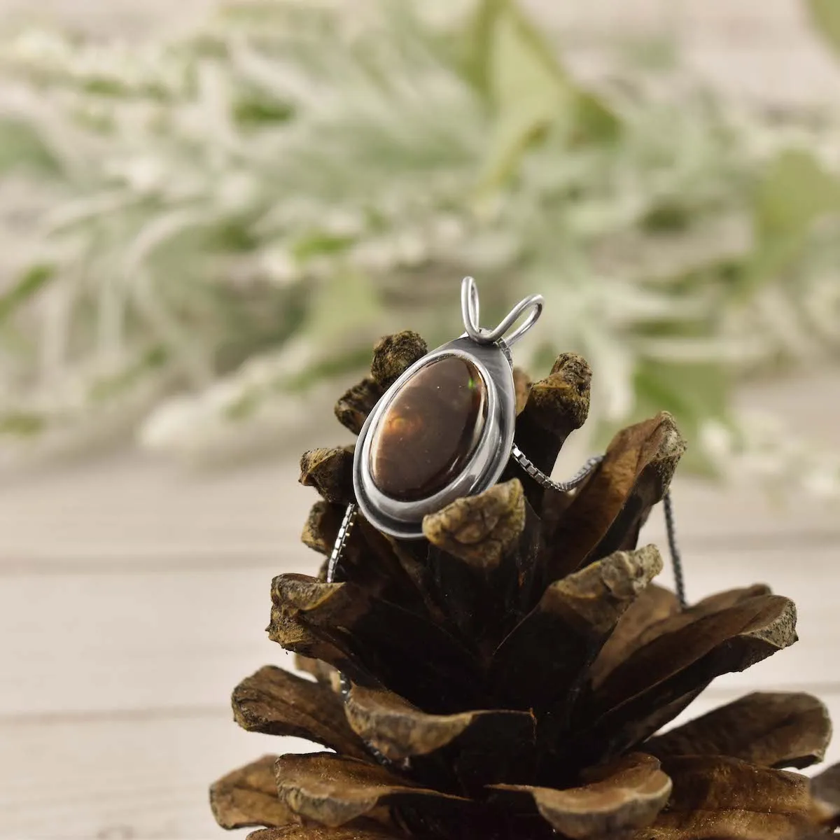 Fire Agate Drop Pendant No. 2