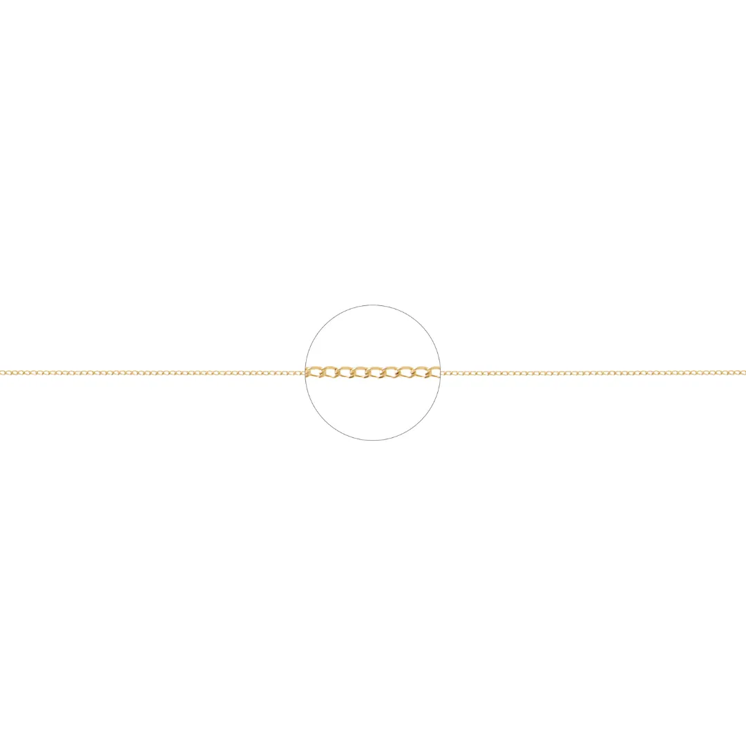 Flat Curb Chain - Gold