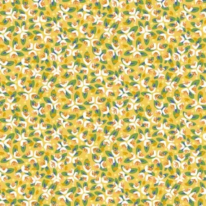 Floral States of America Idaho Yellow Syringa Fabric 974-ID