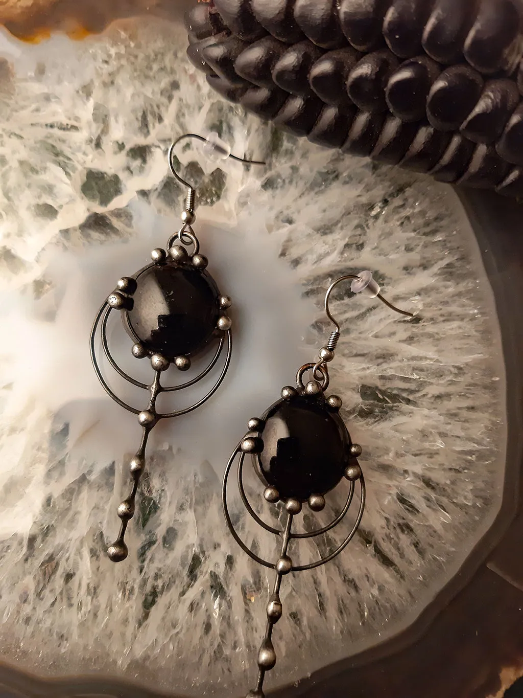Forest drops earrings - blaсk